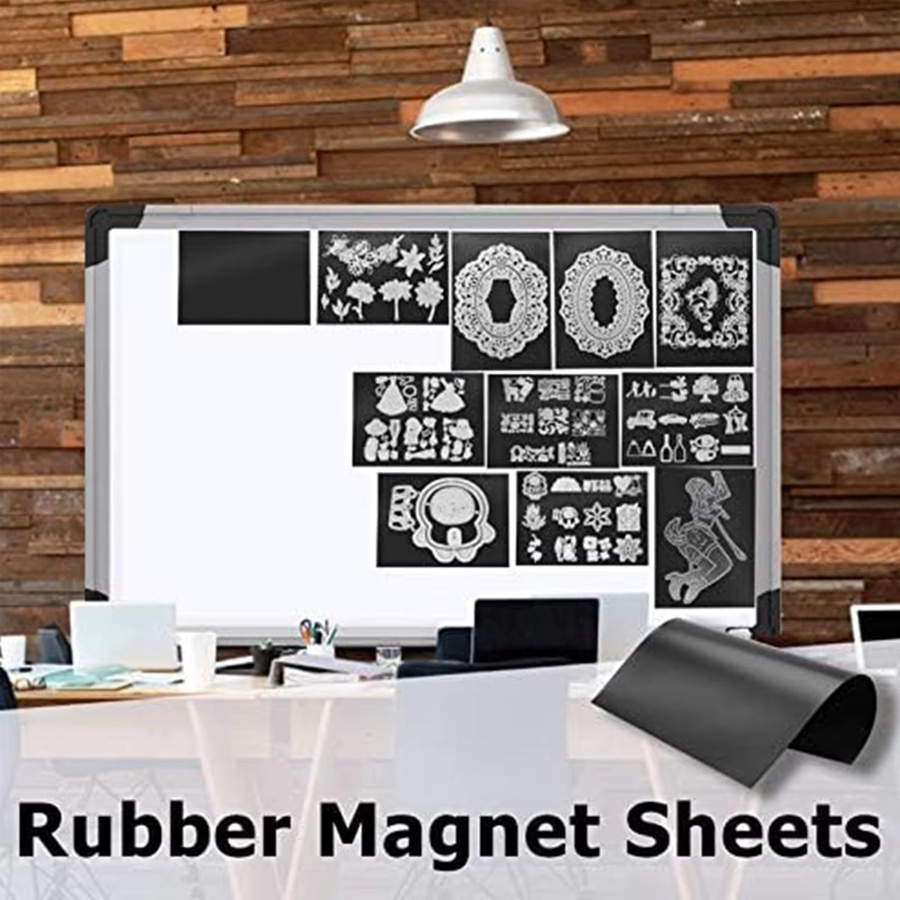 10 Stück flexible einseitige Gummi-Magnetplatten in Schwarz für A4/5R zum Schneiden - Bild 4