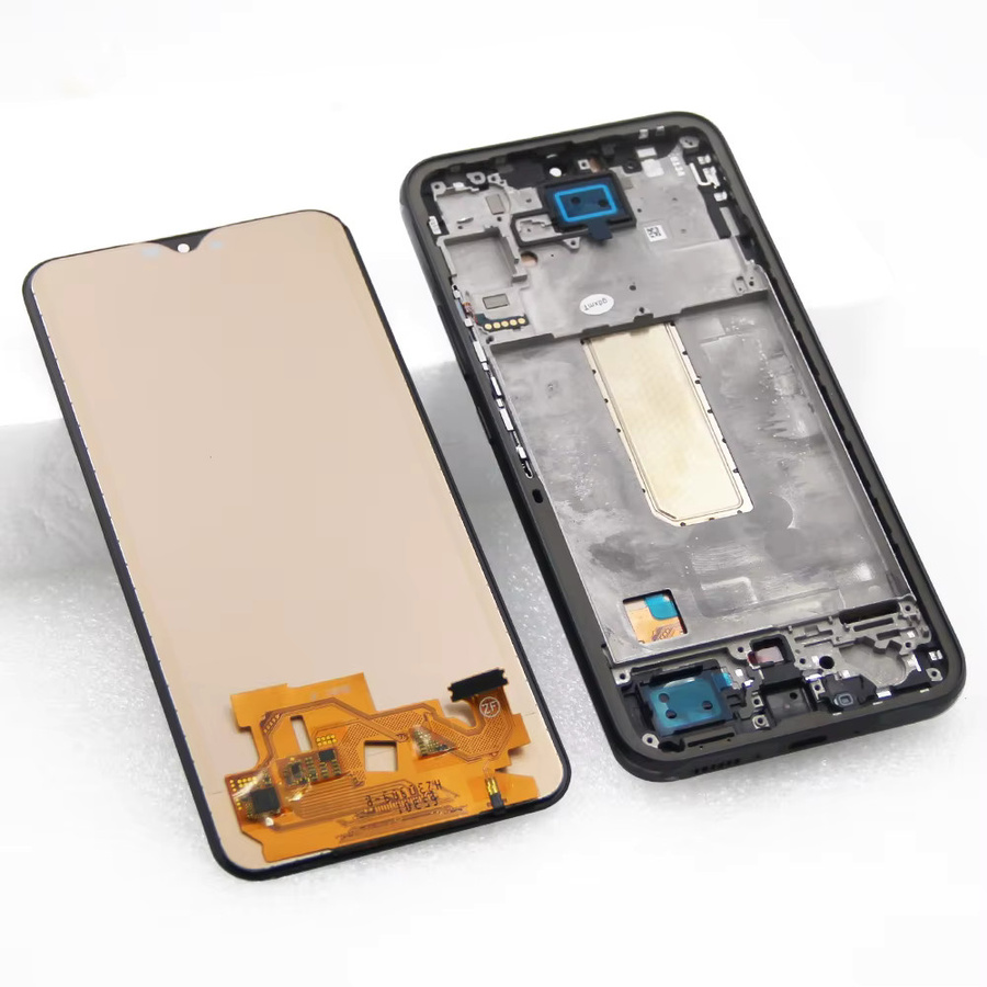 Samsung A34 5G LCD Display mit Rahmen und Touchscreen Reparatur-Set in Schwarz - Bild 4