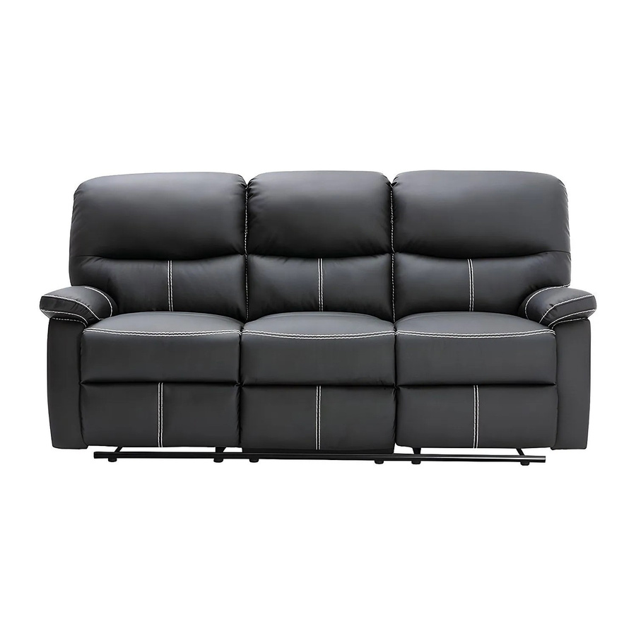 Vente-unique Relaxsofa Canby in Schwarz aus Kunstleder mit Breite: 183 cm - Bild 2