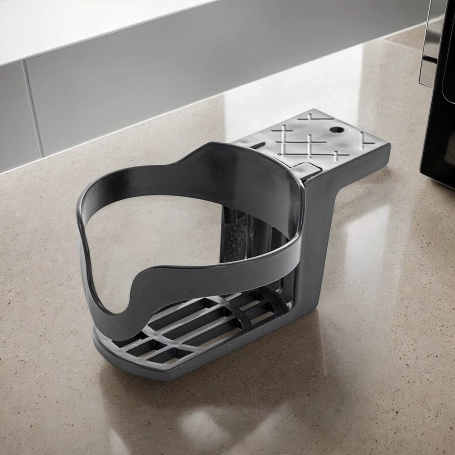 Schreibtisch-Getränkehalter zum Anklemmen in Schwarz, auslaufsicherer Tassenhalter und Organizer für dein Büro - Bild 4