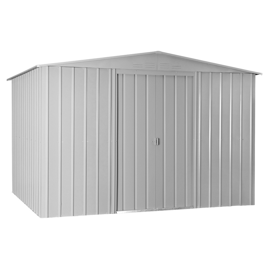 Globel Industries Gerätehaus Gartenmanager Dream 108 in Silber Metallic mit Schiebetüren und gestanzten Lüftungsschlitzen aus Stahlblech, 7,61 m² - Bild 2