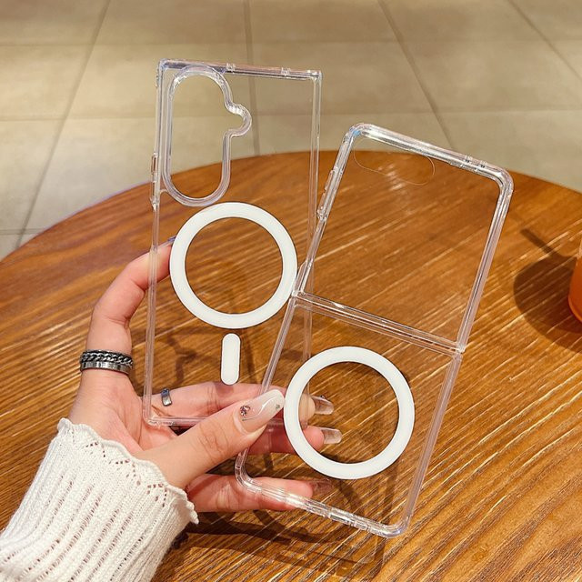 RPKKS MagSafe Magnetische Klarsicht-Schutzhülle für Samsung Galaxy Z Fold 7 6 5 4 3 und Z Flip 7 6 5 4 3 FE, Transparent - Bild 1