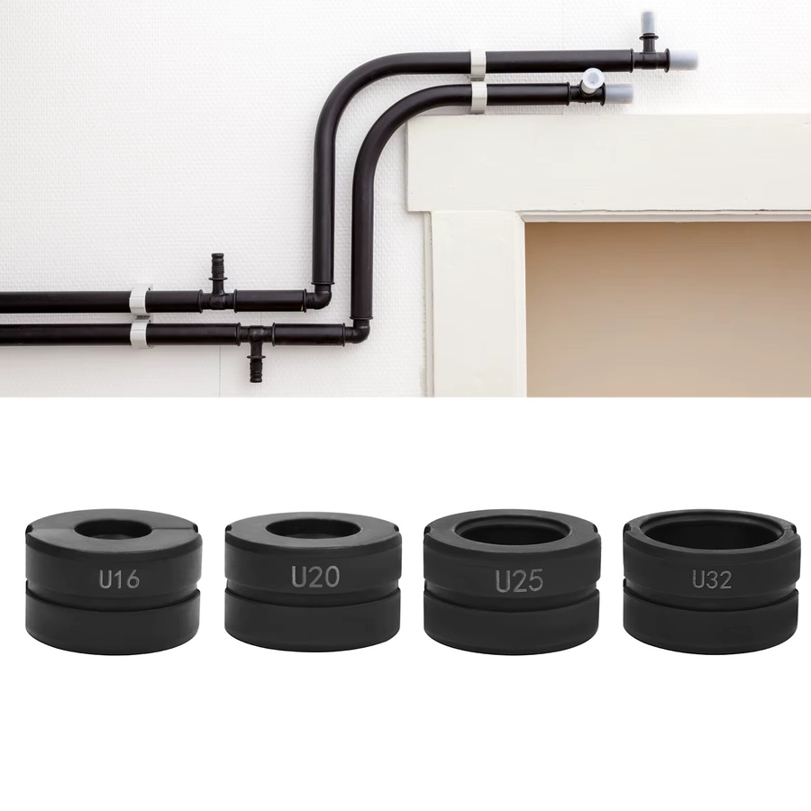 Bymaocar Druckbacken-Set Crimpmatrizen und Rohrklemmen in Schwarz für hydraulische oder mechanische Crimpzangen, Durchmesser: 16 mm, 20 mm, 25 mm, 32 mm - Bild 3