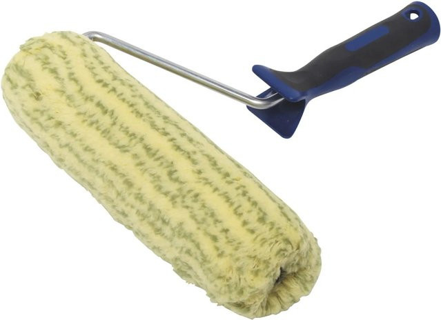 LUX-TOOLS Polyamid-Roller gepolstert mit 2K-Softgriff in Schwarz-Blau, Durchmesser: 25 cm - Bild 1