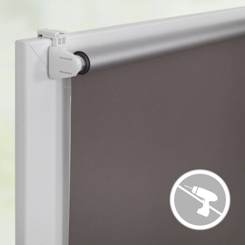 Lichtblick Thermo-Klemmrollo Verdunkelung, Klemmfix, Taupe/Grau, Breite: 60 cm, Höhe: 150 cm - Bild 7