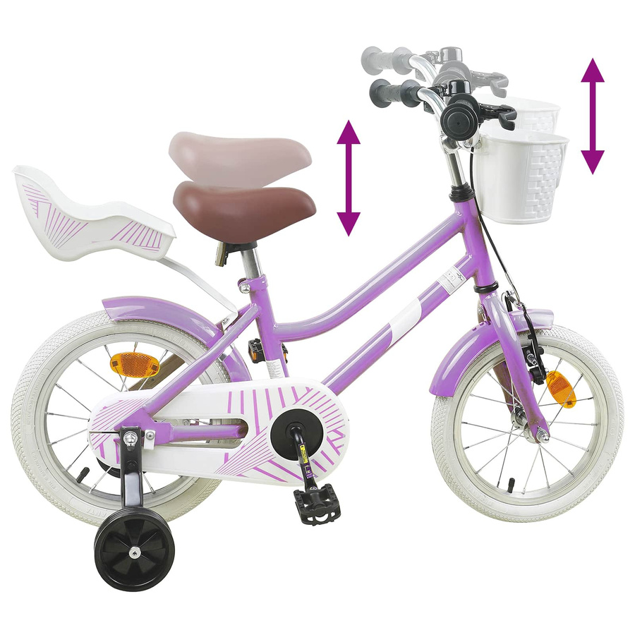 VD Home Furnishing Kinderfahrrad 16 Zoll Lila für Alter 4-6 - Bild 1