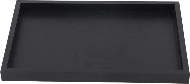 Qiilu Serviertablett aus Massivholz in Rechteckform, Schwarz - Bild 1