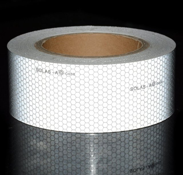 Sola Selbstklebender Reflektierender Warnstreifen für Boote, Wasserdicht, Silber, Breite: 5 cm, Länge: 5 m - Bild 1