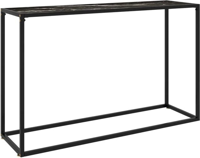 vidaXL Konsolentisch modern in Schwarz und Weiß mit Hartglas, B/T/H: 120 x 35 x 75 cm - Bild 1