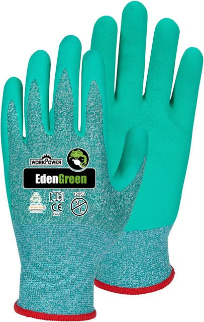 Workpower Gartenhandschuh Eden Green 12053 Grün-meliert-Mint Größe 8 aus Polyester und Latex - Bild 1