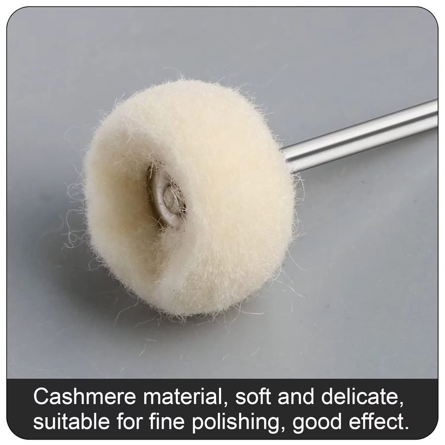 SI FANG Mini-Schleifscheibe Filz-Schleifkopf mit 2,3/3 mm Schaft als Metallpolierbürste für Drehwerkzeuge - Bild 2