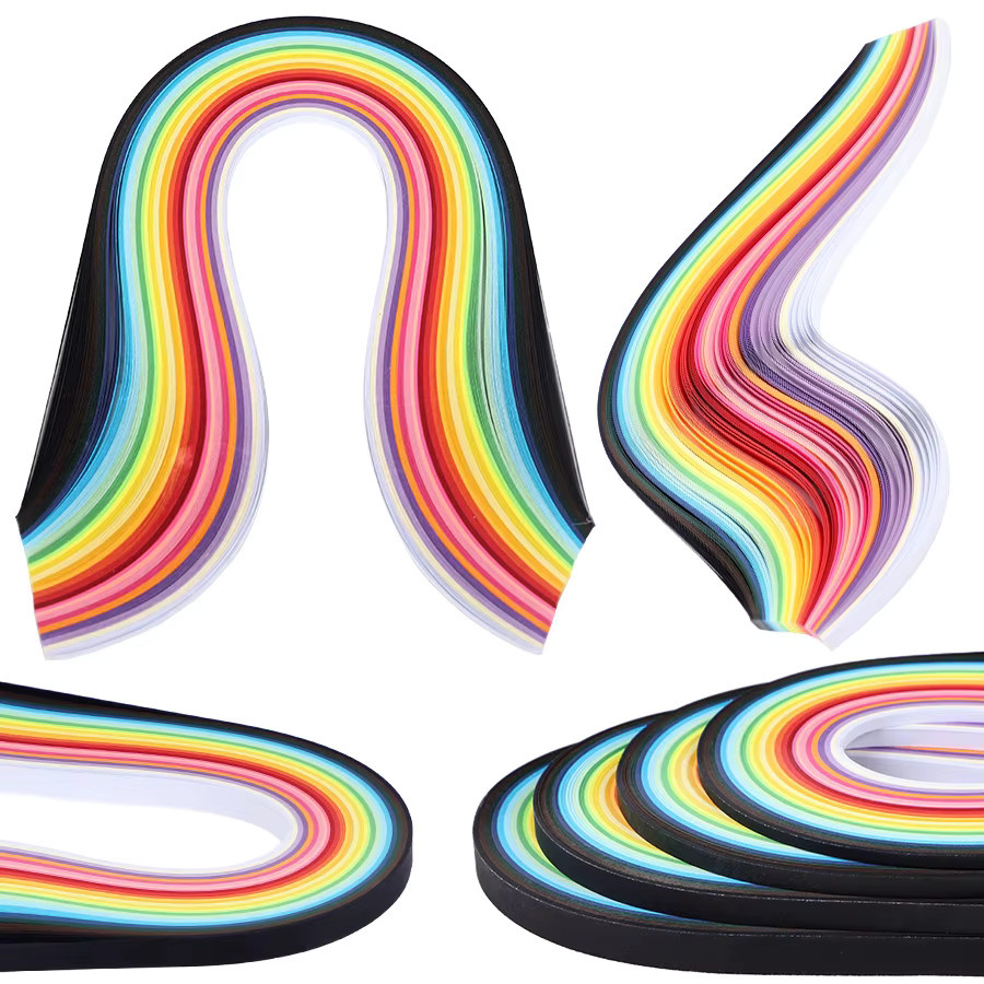 260-teiliges Regenbogen-Papier-Quilling-Streifenset in Multicolour für DIY-Bastelarbeiten und handgemachte Papierdekorationen - Bild 4