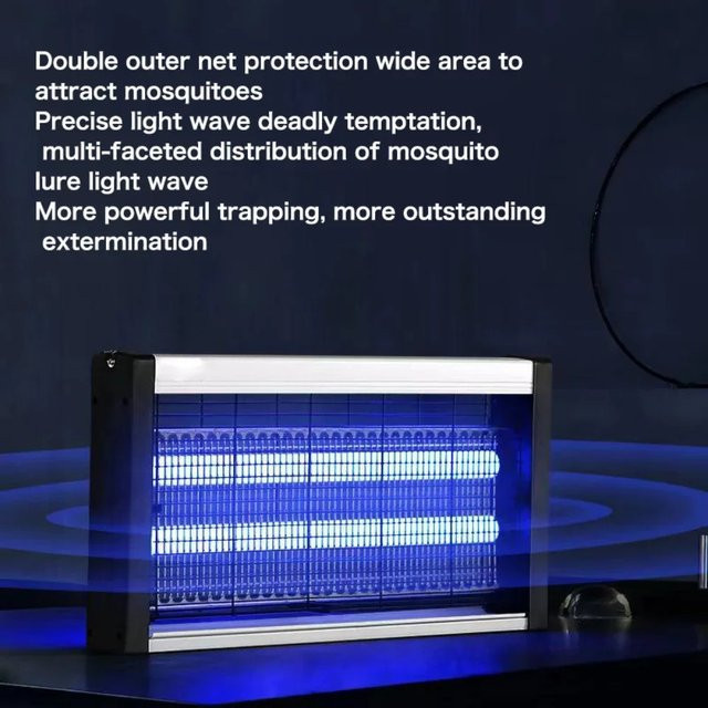 JOYINLED Solar-Mückenvernichtungslampe mit Bewegungssensor und UV-Licht, wasserdichte elektrische Insektenvernichter Außenwandleuchte für den Garten, 10 W - Bild 1