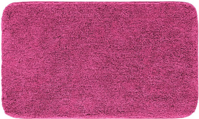 Rutschhemmende Badematte aus Polyacryl in Pink, rechteckig und für Fußbodenheizung geeignet - Bild 1