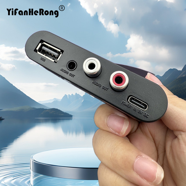 YiFanHeRong NFC Bluetooth 5.2 Audio Receiver Schwarz mit USB und 3,5mm AUX für Stereo Musik und Freisprechanrufe im Auto - Bild 1