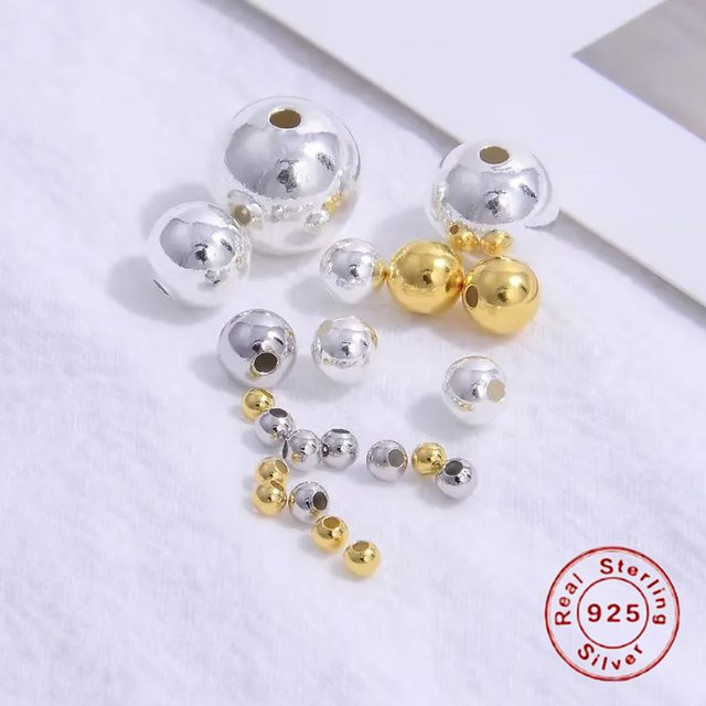 LICHENG Charme Ball Perlen, 925 Silber, Unisex - Bild 1