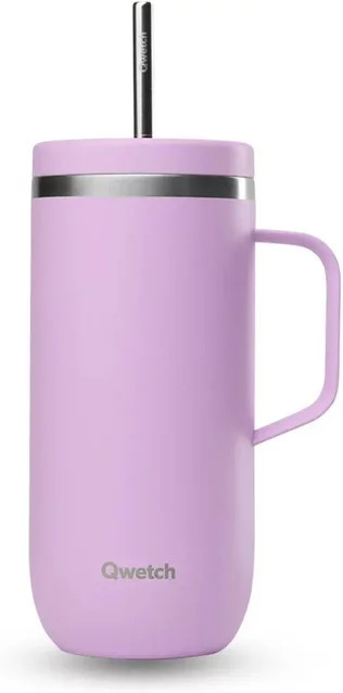 Isolierbecher aus Edelstahl mit Griff von Qwetch in Purple, 0,335 l - Bild 1