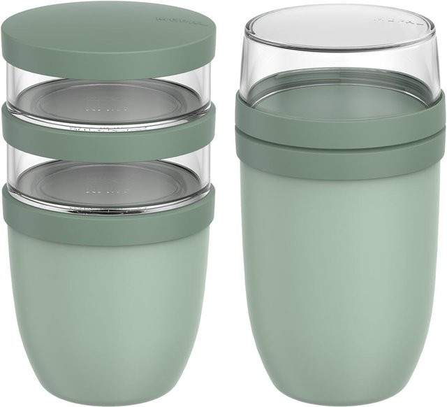 Mepal Lunchpot-Set XL Ellipse 2er Set in Grün mit 900 ml und 1050 ml, auslaufsicher und spülmaschinenfest - Bild 1