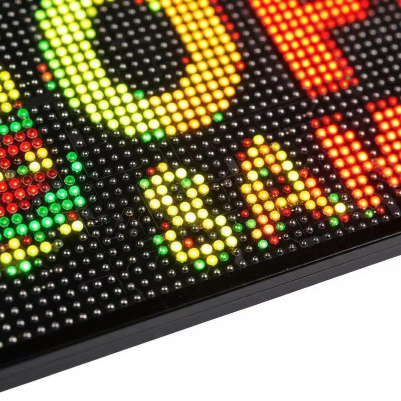 Programmierbares P10 LED-Laufschriftanzeige Display mit Bluetooth-App-Steuerung, vollfarbiges flexibles digitales Lauftext-Panel für Text, Muster und GIFs, Schwarz, B/H: 99 x 35 cm - Bild 3