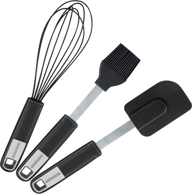 Fackelmann Backhelfer-Set Sense, 3-teilig, Edelstahl, Schwarz, spülmaschinenfest - Bild 1
