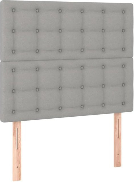 vidaXL LED Kopfteil modern Hellgrau mit USB-Ladeport und integrierter Beleuchtung, B/T/H: 128 x 80 x 5 cm - Bild 1