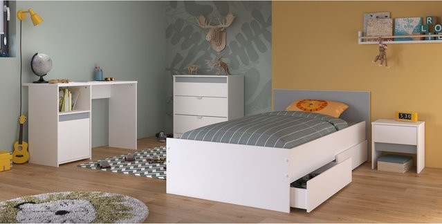 Parisot Kinderzimmer Set 5tlg Pirouette 25 in Weiß, Pink und Grau - Bild 1