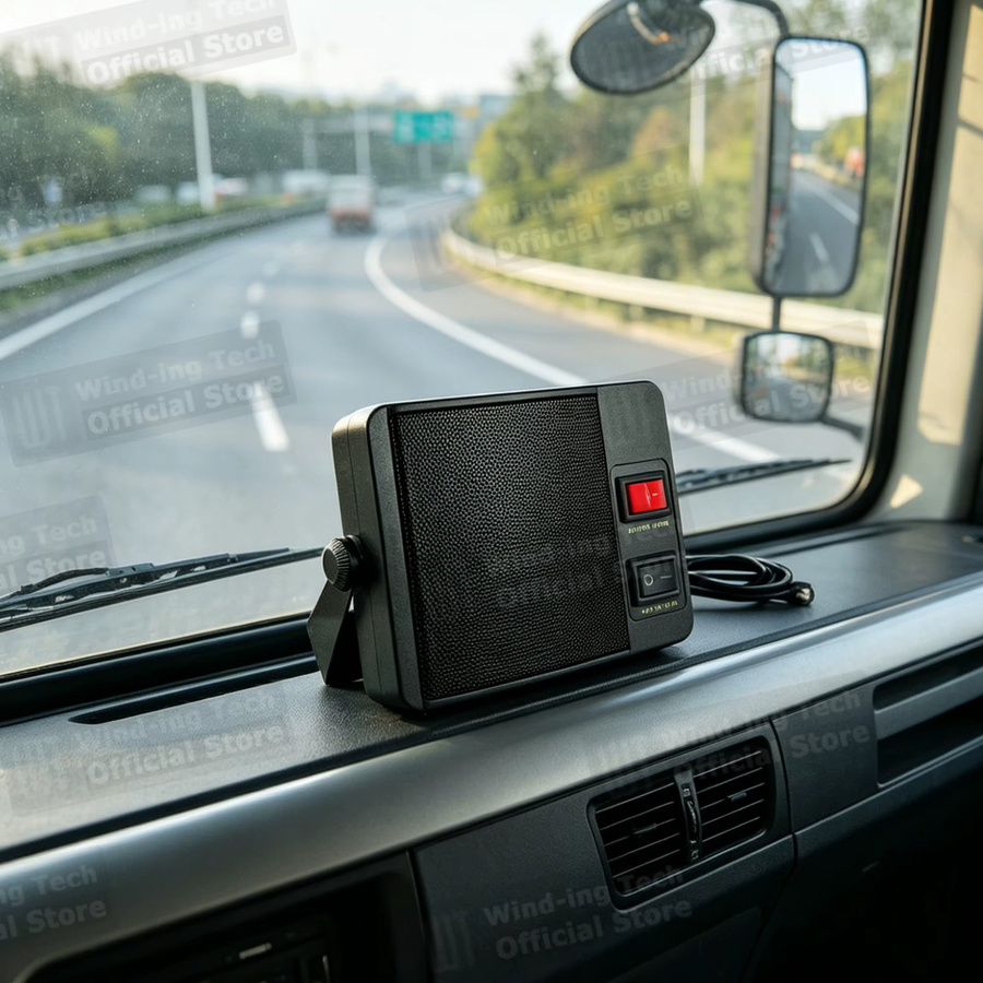 RONGYIN TS-750 externer Lautsprecher mit 3,5 mm Klinkenanschluss in Schwarz für QYT, Yaesu, Icom und Kenwood Funkgeräte - Bild 4