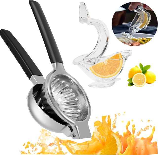 Willstar Zitruspresse aus Kunststoff und Edelstahl in Silber für Orangen, Zitronen und Limetten - Bild 1