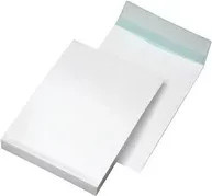 MAILmedia Faltentasche DIN B4 ohne Fenster, weiß, selbstklebend, Papier, B/H: 35,3 x 25,0 cm - Bild 1