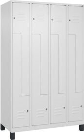 C+P Z-Spind Classic PLUS mit 8 Fächern, Weiß, H x B x T: 195 x 120 x 50 cm - Bild 1