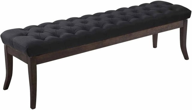 DELUKE Sitzbank CANNES Polsterbank im Chesterfield-Design, Farbe Schwarz, B/T/H: 150 x 38 x 46 cm - Bild 1