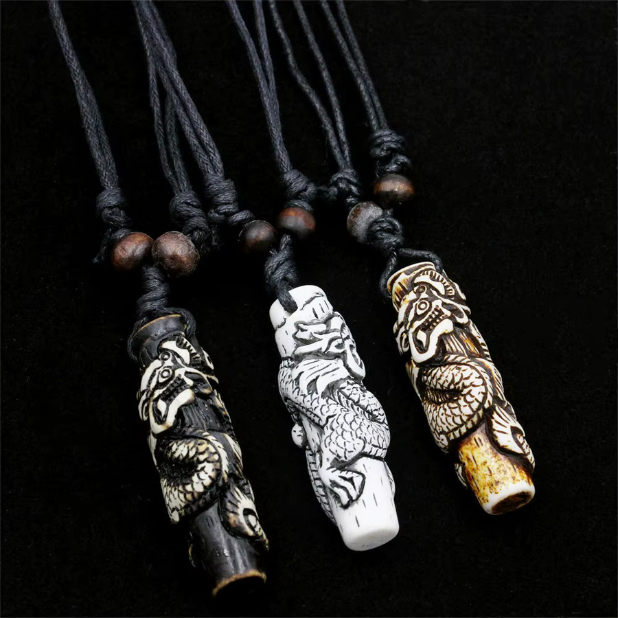 Weyena Halskette, Drache, Totem-Charms, Weiß, Unisex - Bild 3