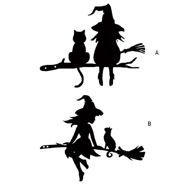 Unheimlicher Nekromant Metallanstecker aus Schmiedeeisen in Schwarz für Halloween Dekoration im Außenbereich - Bild 8