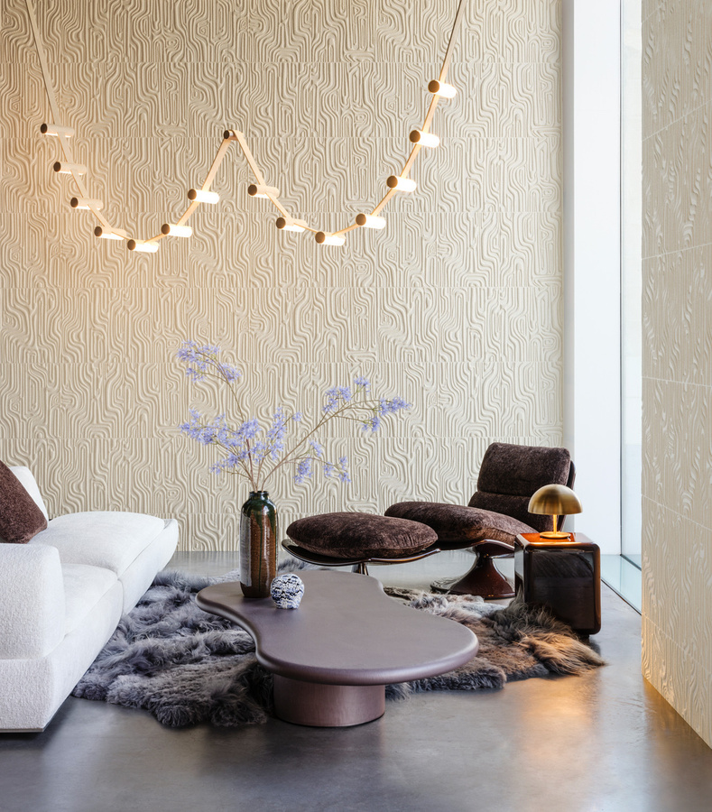 Arte Wallpaper Cloud Shell Abstrakte Tapete in Sand und Beige mit Textiloptik - Bild 1