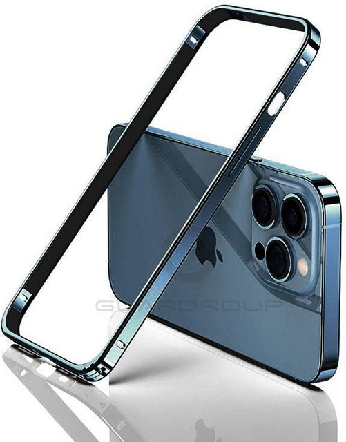 Schutzhülle aus leichter Aluminium-Legierung für Apple iPhone 12 bis 17 Pro Max in Blau - Bild 1