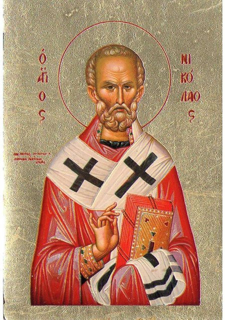 Ikone Heiliger Nikolaus Bischof von Myra von Kardonas Ikonen GmbH, Illustration auf Leinwand, Mehrfarbig, Höhe: 26,0 cm, Breite: 20,0 cm - Bild 1