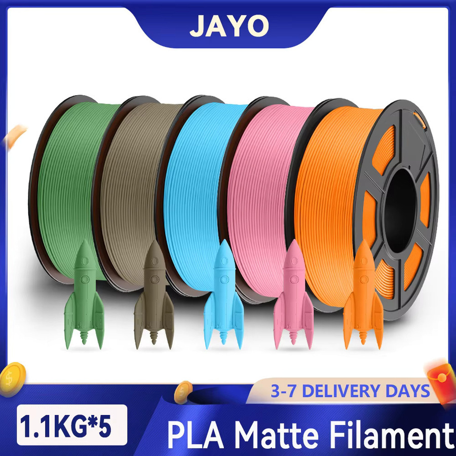 JAYO 3D-Drucker-Filament PLA Matt Multicolour 1,75 mm 5 Rollen - Bild 4