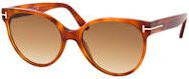 Tom Ford FT 1311 Sonnenbrille, Rund, Vollrand, Braun, Damen, Kunststoff - Bild 1