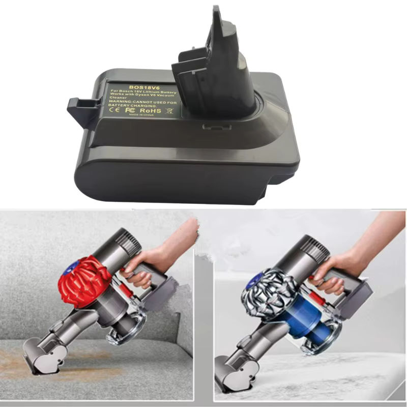 HAKSINKY BOS18V6 Batterieadapter für Bosch 18V Li-Ionen-Akkus BAT609 und BAT618 zur Nutzung mit Dyson Staubsauger V6 DC61 und DC62 - Bild 2