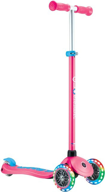 Globber Primo Plus Lights Tretroller pink ab 3 Jahren - Bild 1