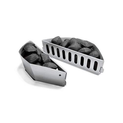Weber Holzkohlekörbe Set aus Aluminium, 2 Stück, silberfarben - Bild 2