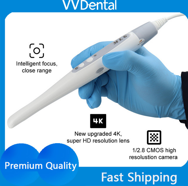 VVDental USB Intraorale Kamera 4K HD Smart Focus mit hoher Auflösung für orale Untersuchungen in Weiß - Bild 1