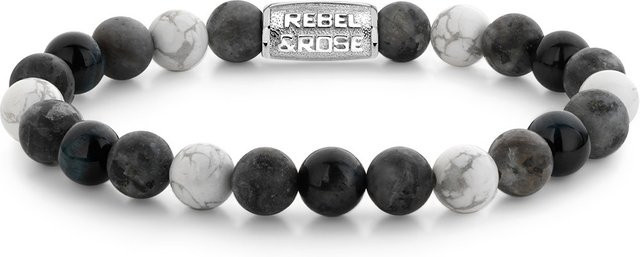 Rebel & Rose Armband Edelstahl, Schwarz, Herren - Bild 1