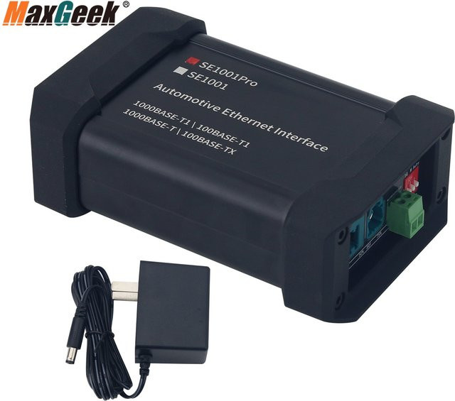 Maxgeek Speed Link SE1001 Pro Kfz-Ethernet-Schnittstellenmodul mit RJ45 Anschluss in Schwarz unterstützt 1000Base-T1 und Legacy-Modus - Bild 1