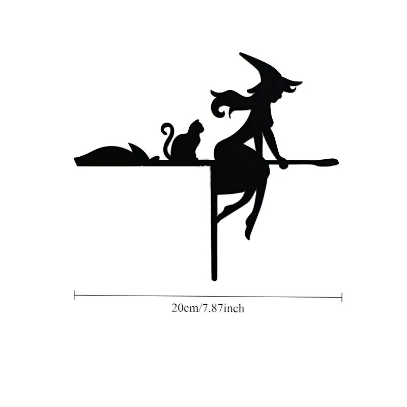 CIFBUY Hängendes Türdekor mit schwarzer Tier-Silhouette für Halloween und Weihnachten - Bild 2