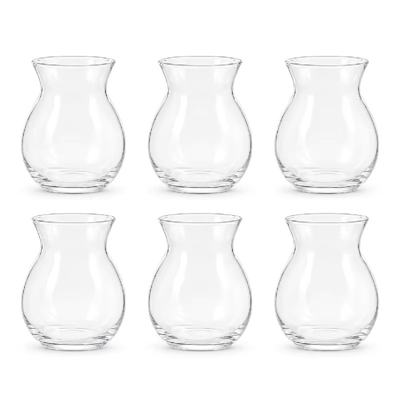 6er Set transparente Borosilikatglas Vasen und Kerzengläser mit 220 ml Volumen, Höhe: 8,2 cm - Bild 3