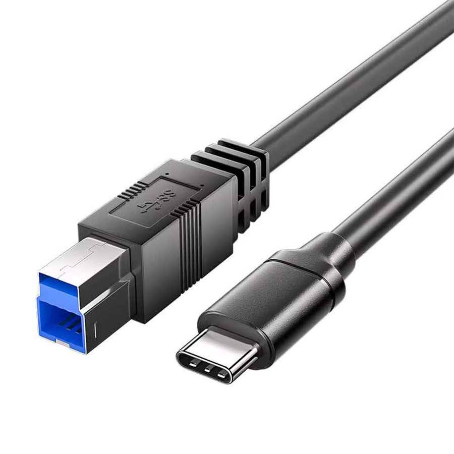 Fanakm USB-C auf USB-B Kabel 10Gbps GEN2 in Schwarz für Drucker, Scanner und MIDI-Geräte - Bild 3