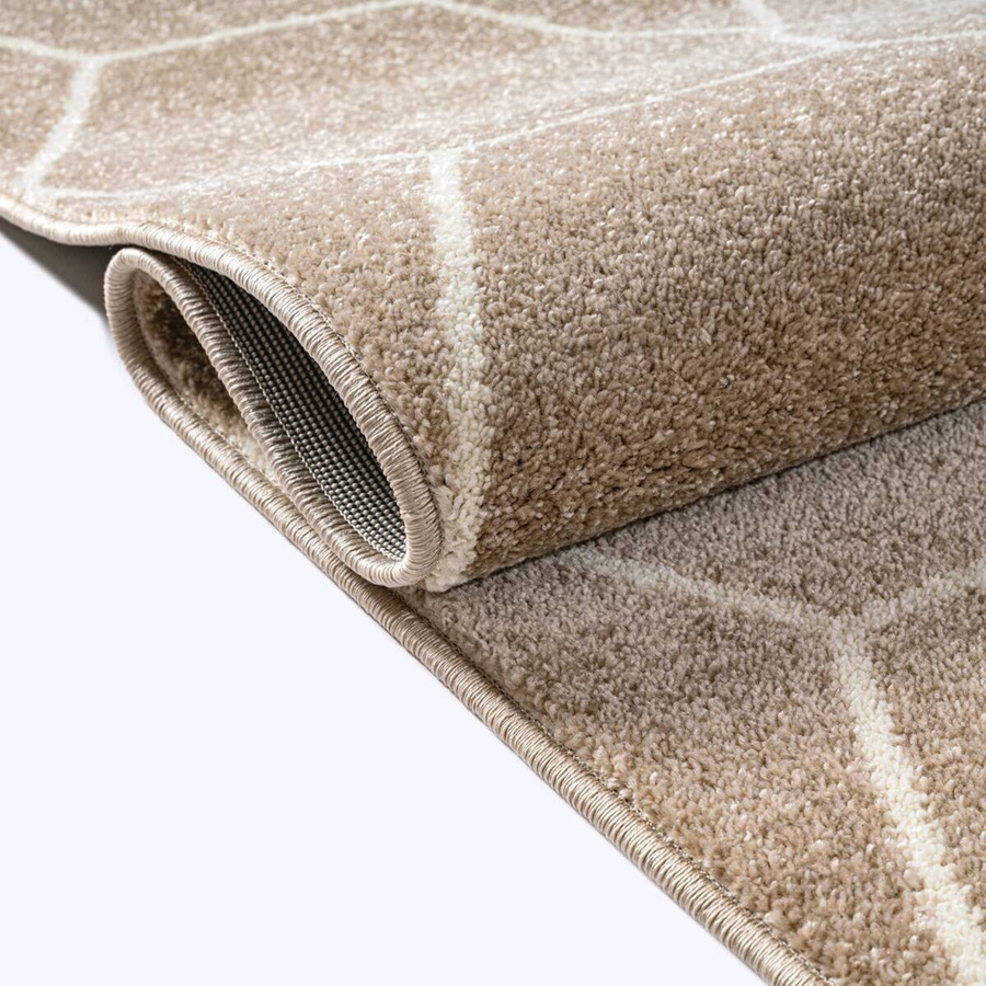 Sanat Teppich Trellis in Beige mit modernem Design, pflegeleicht und strapazierfähig, Breite: 80 cm, Länge: 200 cm - Bild 2
