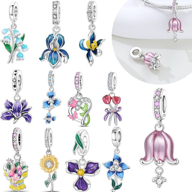 Orstarry Anhänger 925 Silber, Perle, rosa Orchidee - Bild 1