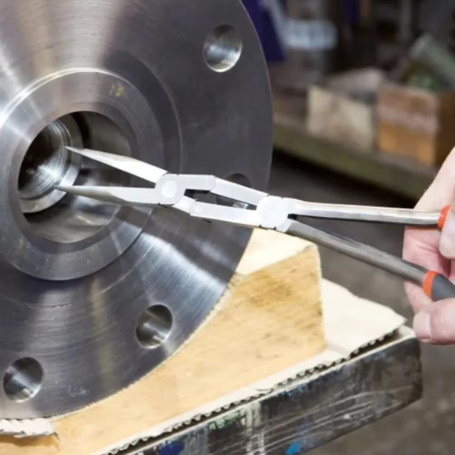 Skeyo 13-Zoll Multifunktions-Spitzzange aus Kohlenstoffstahl in Silber mit langem Griff für Industrie und Reparaturen - Bild 3